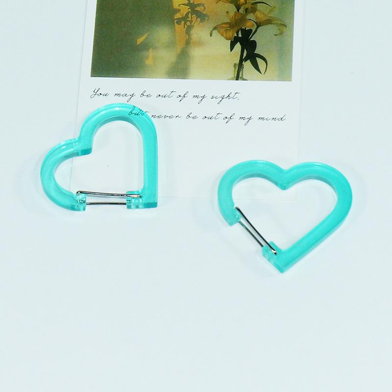 Colorful Heart-Shaped Multi-Functional Acrylic Carabiner Keychain