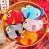 Bubbles Fish Blowing Plush Key Chain Animal Toy Pendant Cartoon Doll Kids Gift