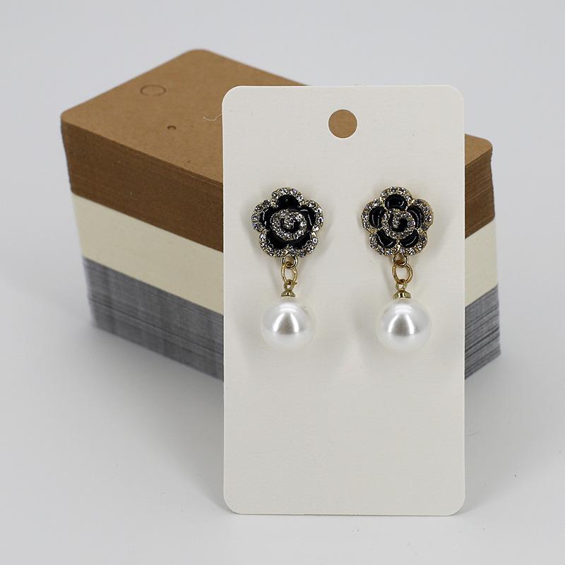 In-Stock Dangle Earrings Display Card - 5x8.9cm, 100 Sheets/Pack, Hot-Selling Design
