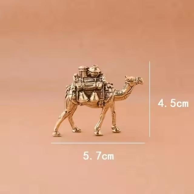 Vintage Brass Camel Figurine Miniature Desktop Craft Home Decor Heavy Cute Animal Statue Home Accessories