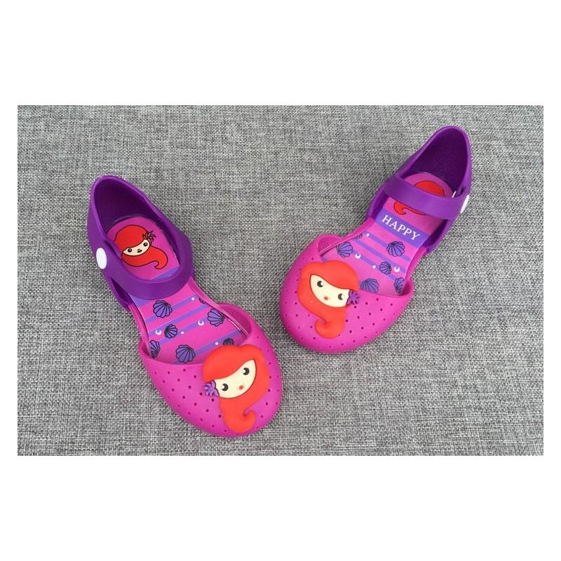 

Новые Мини Мелисса Русалка Желейные Туфли Сандалии для Девочек Малышей Принцессы в Американском Размере 813 10 розы красного