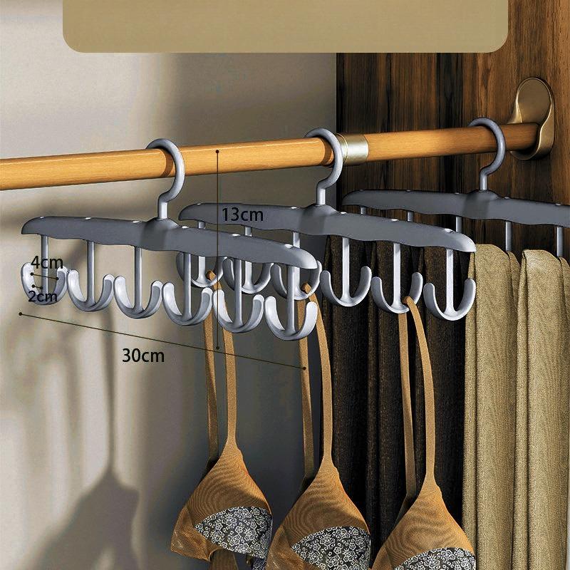Space-Saving 12-Hook Rotating Hanger - Ideal for Ties, Underwear, Vests, And Skirts | a Portable Organizer Suitable for Dorms And Home Storage.