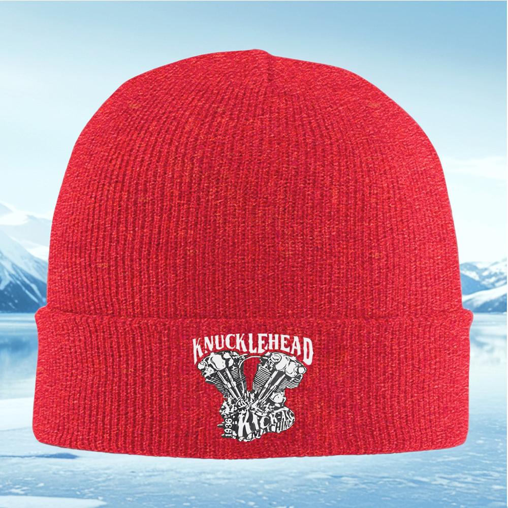 

Motorcycle engineKickAss MachineKnucklehead Men Women Unisex Knitted Hat Beanie Pullover Cap Winter Thermal Warm Christmas Ou
