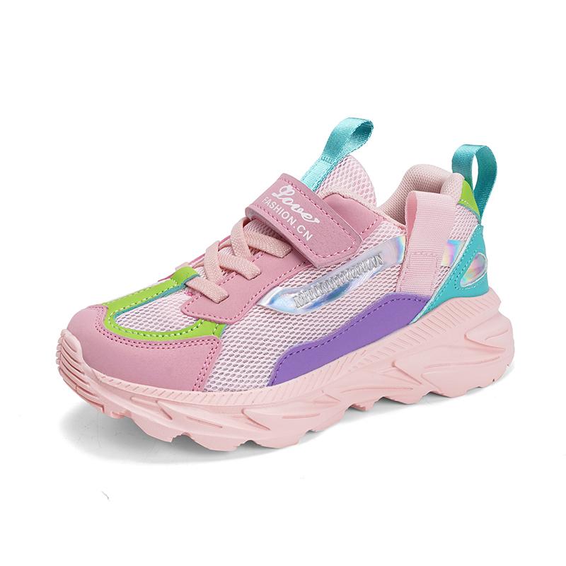 

New Kids Platform Shoes Girls Sneaker Chunky Breathable Comfortable Children Casual Walking Sneaker for Girl 4-12 Years 28 фіолетовий