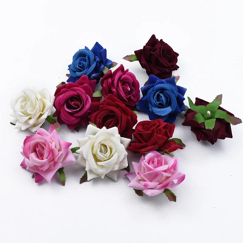 100 pieces Wholesale cheap roses wedding decorative flowers wall home decoration accessories Artificial flowers a cap gifts box