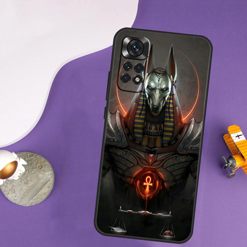 Egypt Nefertiti Anubis Ankh Case For Xiaomi Redmi Note 14 13 Pro 12 9 10 11 Pro 10S 11S 12S Redmi 14C 13C 10C 12C Cover