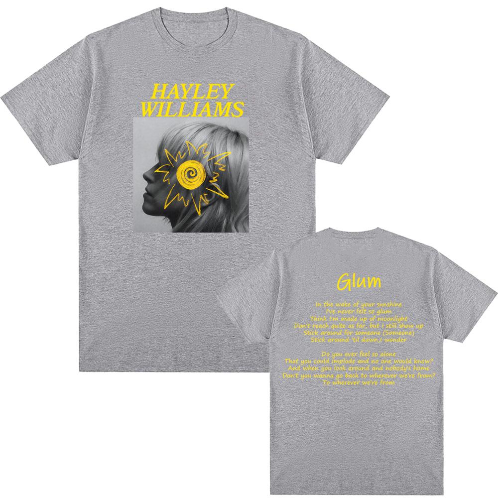 Hayley William Glum 2025newTShir Unisex Summer Harajuku Teeshirt Sleeve WomenUnisex Casual 100cottonTshirt Round Neck Music Tees