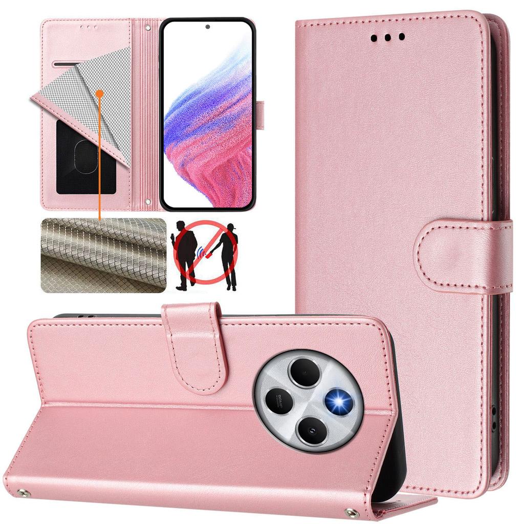 Luxury Magnetic Flip Leather Wallet Case For Redmi 14C 14R 13 13C 13x 12 12C 11A Anti Fall Kickstand Card Holder Cover