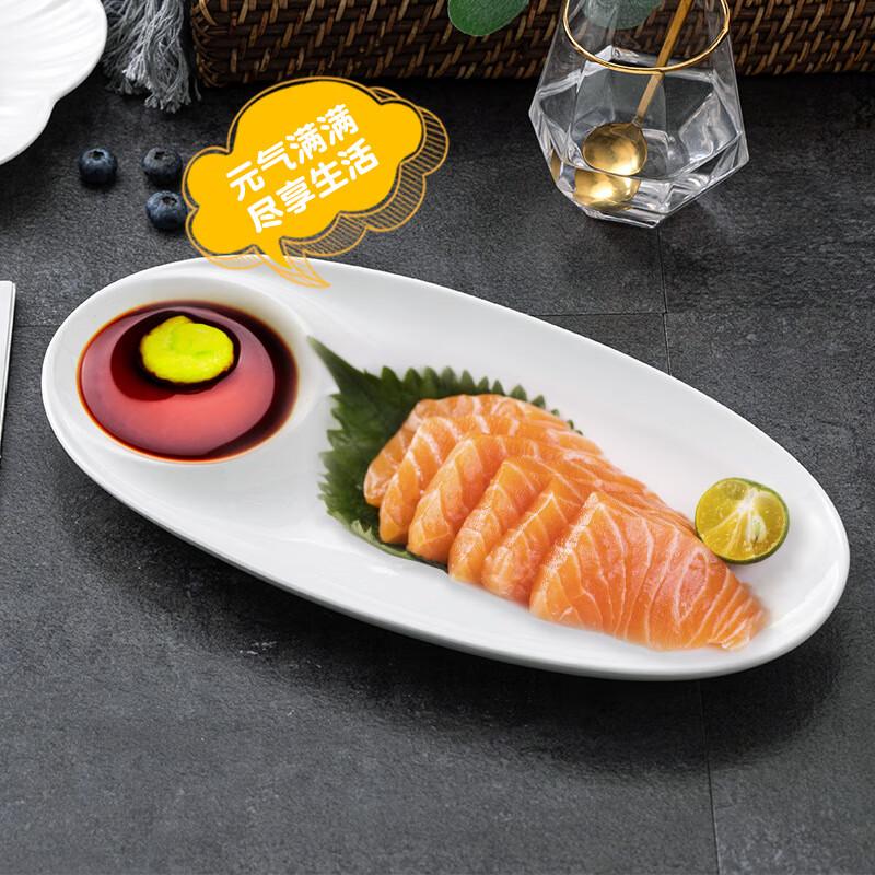 777 Pure White Ceramic Divided Serving Plate