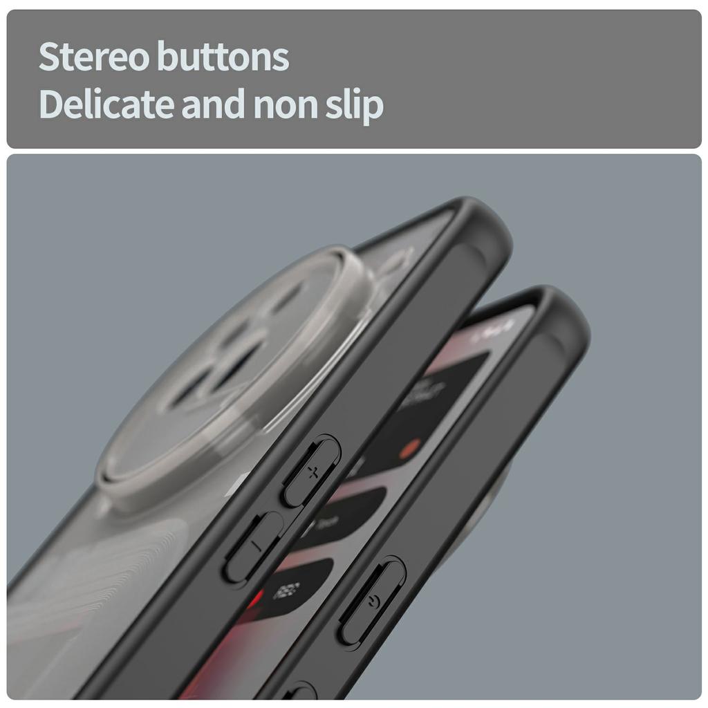 For Nothing Phone (3a) Pro Case Drop Proof Airbags Frosted Translucent PC+TPU Phone Back Cover