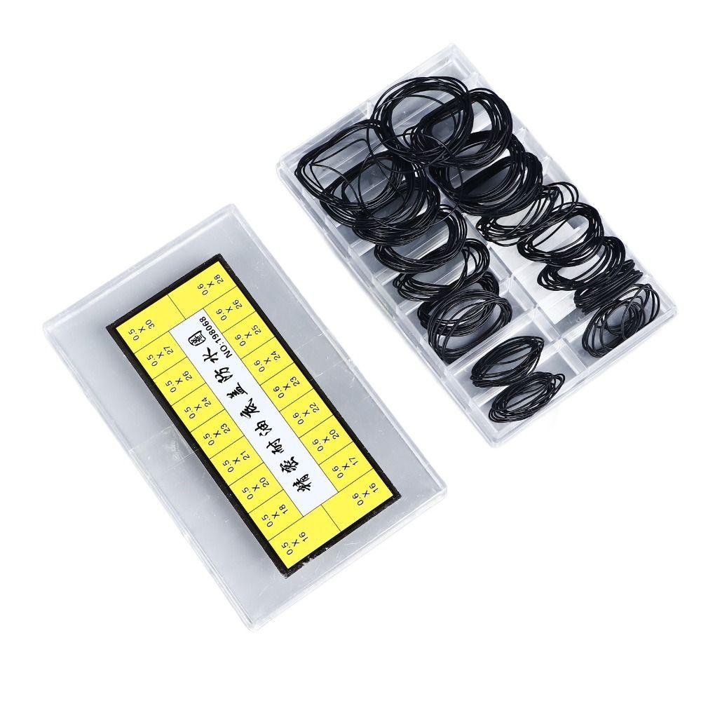 180pcs Black Color Rubber Sealing Watch Back Cover Watch Rubber Seal Washers  Watch Maintenance