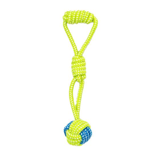 Rope Knot Dog Toy Knot Ball Chew Toy Interactive Tug-of-War Toy Soft Bite-Resistant Fetch Toy for Small To Large Dogs Teeth Cleaning Anxiety Relief