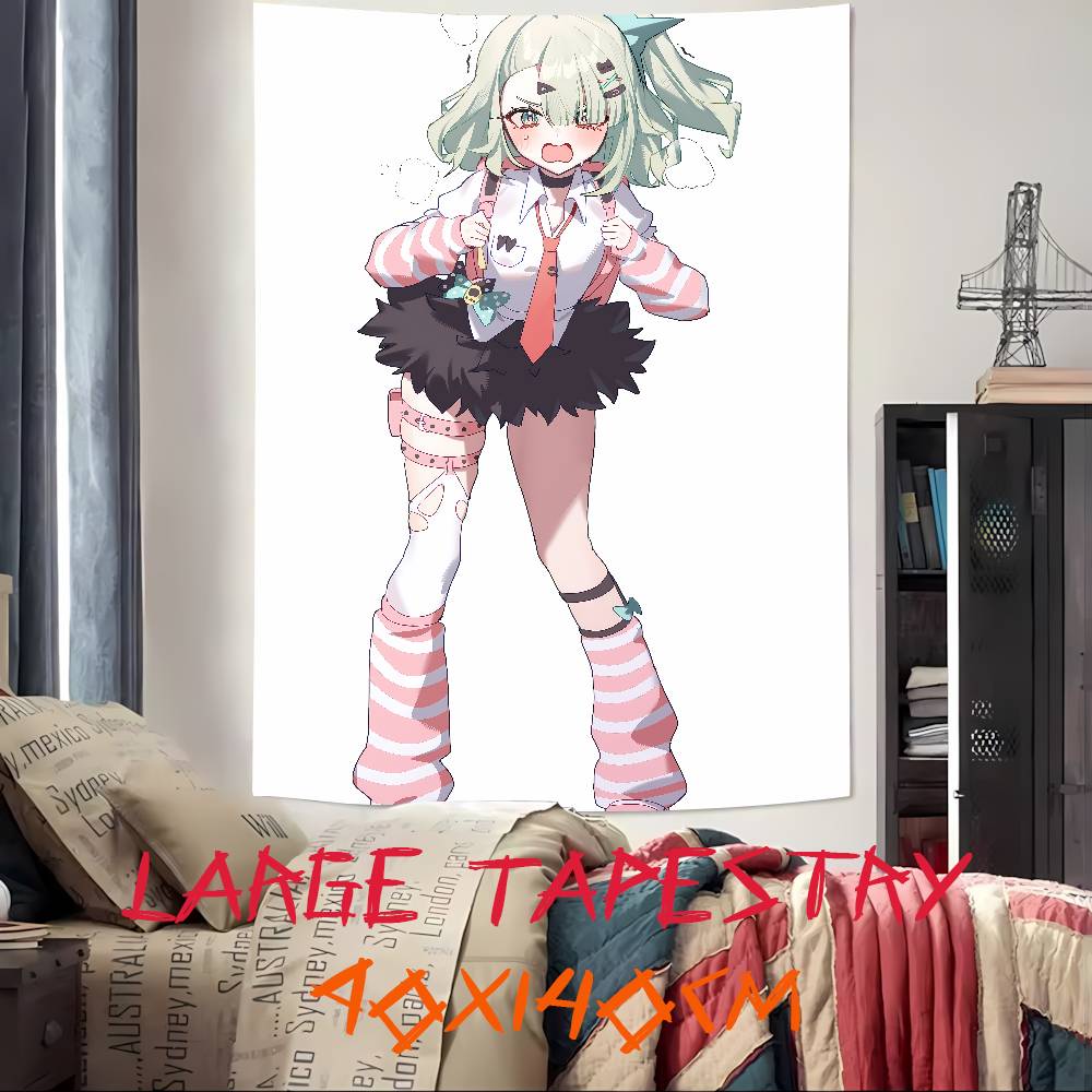 Large Cool Video Game ZZZ Cute Kawaii Angel Girl Tapestry Wall Hanging Art Decoration Aesthetic Background Cloth Birthday Gif