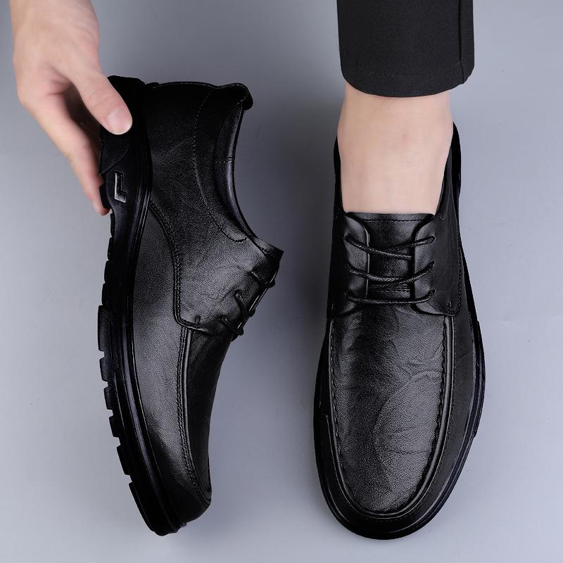 Spring Autumn Men's Leather Shoes Retro Style  Casual  Luxury Brand Italian Shoes Designer 2024 New Fashion