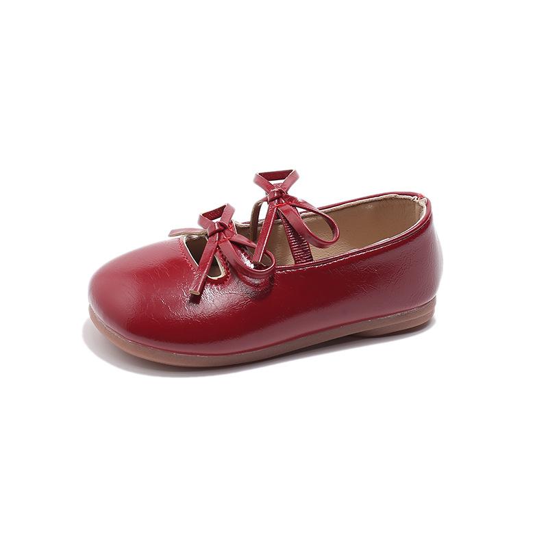 

Girls Ballet Shoes, Dance Flats with Soft Soles, One-piece Shoes 25 бордовий