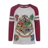 HARRY POTTER Official Girls Hogwarts Raglan T-Shirt