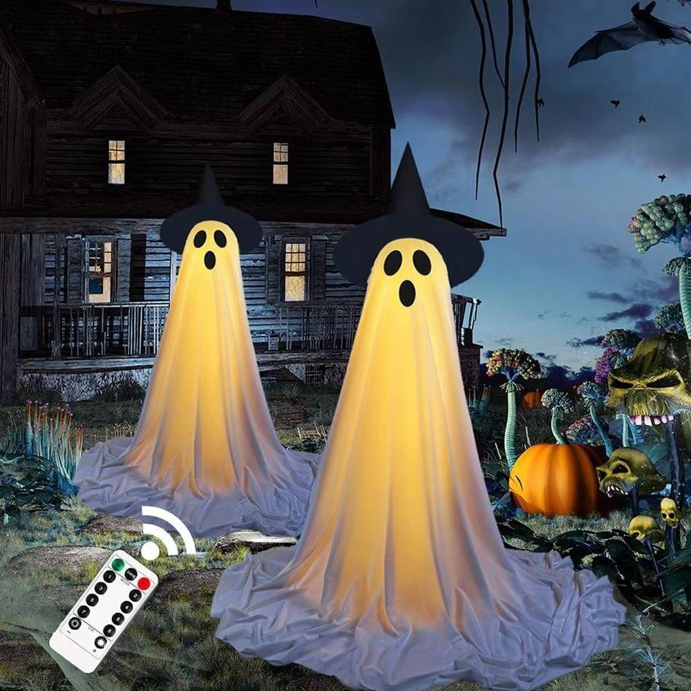 Scary Lighted Spooky Ghost Decor Funny Standing Ghost Light  Ghost Festival