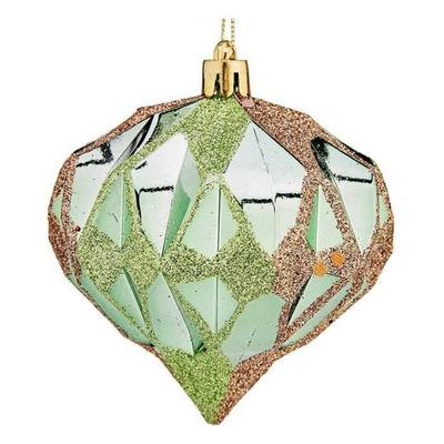 Christmas Balls - Unspecified - Diamond - Green - Ø 8 Cm - Plastic