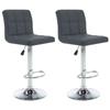 Day and Night - Day and Night Kitchen Stools 2 Units Gray Synthetic Leather