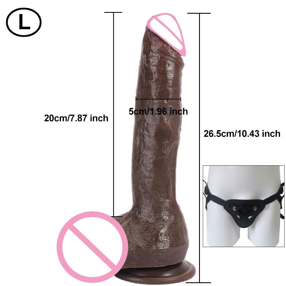 Realistic Dildo with Powerful Suction Cup Flexible G-spot Penis Toy Curved Shaft and Ball for Adults 18