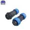 SP21 Aviation Plug Ip68 Waterproof  Cable Connector Docking/square Flange/back Nut Male Plug Female Socket 2/3/4/5/6/7/9/12 Pin