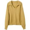 Sancai Anti-static Loose Lapel Knit Sweater
