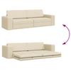 Cream Sleeper Sofa 245 x 78 x 77 cm Fabric