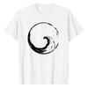 Camiseta De Caligrafia Zen Budista Peace Wave In Enso Circle