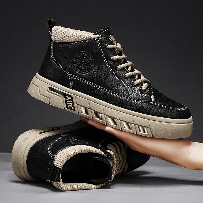 Ny mote Høst Og Vinter Høytopp for menn Martin Boots Studenter Mann Gutter Trending Soft Sole Arbeidssko Arbeidsbeskyttelse Martin Sneakers