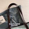 Trend Mint Green Lace Plaid Tote Bag Bowknot Polka Dot Shoulder Bag Cloth Large Capacity Patchwork Handbag Casual