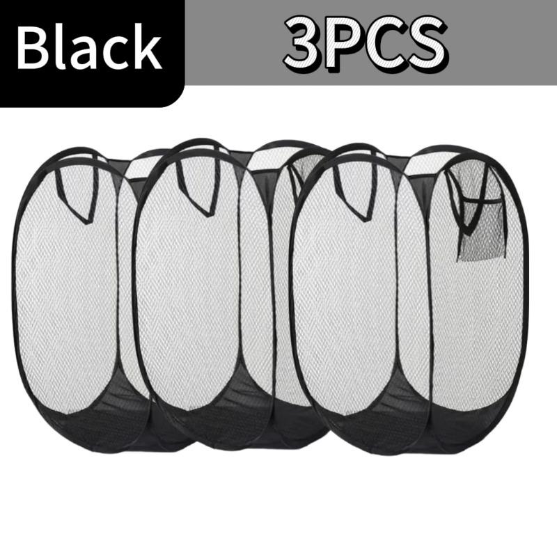 Horizontal Foldable Laundry Basket Mesh Cloth Breathable Laundry Hamper Home Accessories Large Capacity Storage Baskets