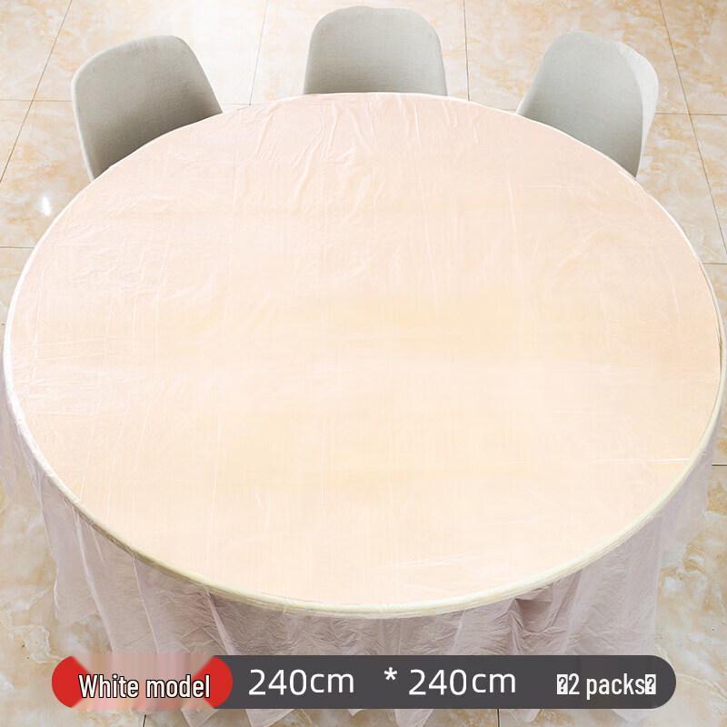 ZISIZ Red Round Disposable Plastic Tablecloth