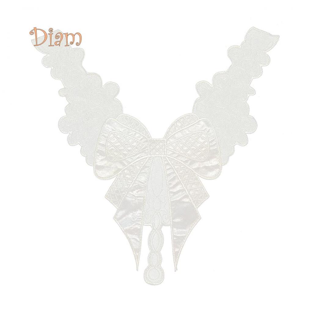 Diamin Neckline Collar Bowknot Sewing Applique Clothes Dress Decor