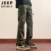 JEEP SPIRIT Men's Loose Straight Fit Cargo Casual Pants