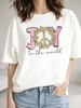 (Asian Size) Christmas Festival Tee Top New Year tree letter cute Clothing T Shirt Women Fashion Print Female Woman Short Sleeve Graphic T-shirts