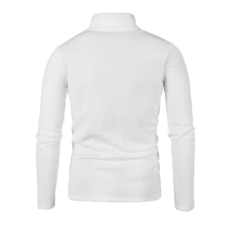 Spring Autumn Mens Half Zipper Pullover Sweatshirt Solid Color Casual Slim Fit Stand Collar Hoodie
