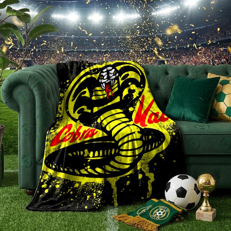 Cobra Movies Of The Fighters Blanket Flannel Throw for Sofa, Indoor, Camping, Living Room, Office, Chair, And Bed Soft Birthday Gift