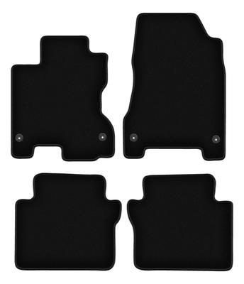 Alfombrillas básicas de terciopelo negro para: Renault Koleos I SUV (2007-2016)
