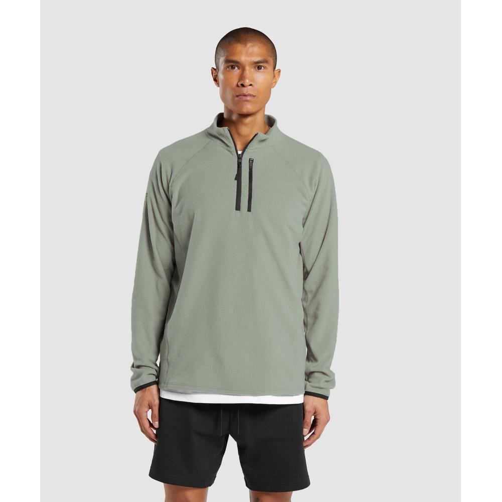 

GYMSHARK Флис 1 4 молнии Зеленый A5A2B ECJF XS