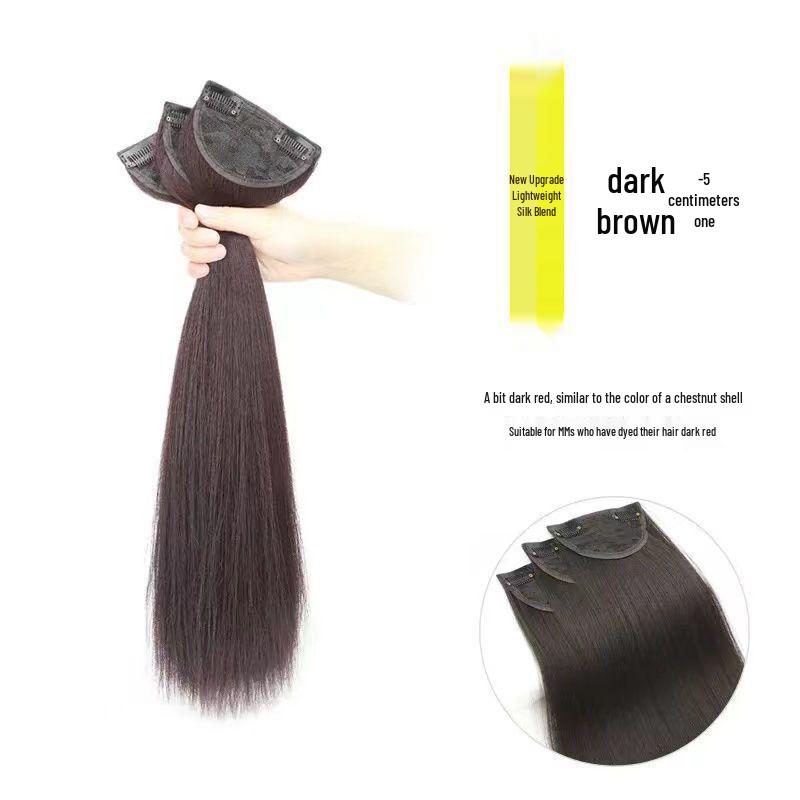 Women's Invisible Seamless Hand-Knitted Long Straight Hair Extension Set - Increases Volume, Lightweight, Natural Look
