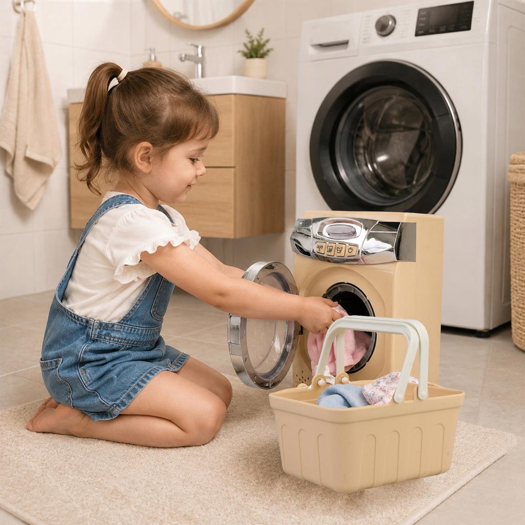 [PACZB] Interactive Washing Machine, Iron, Hangers Set Mint Z3397