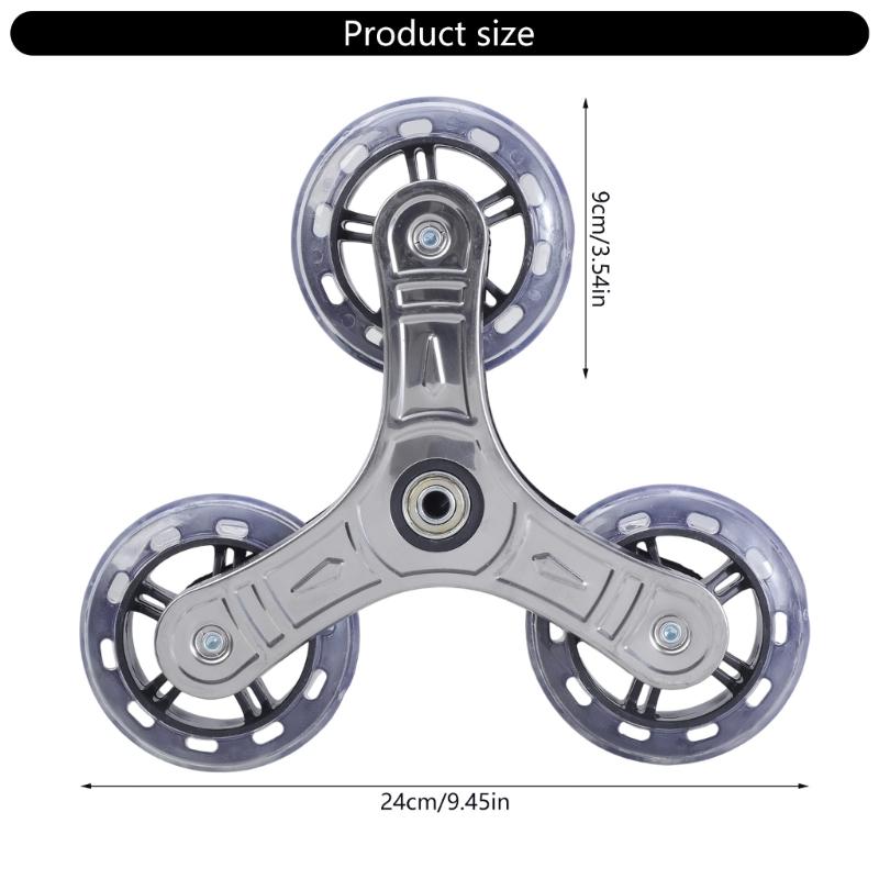 PU Wheel with Stable Triangle Structure Multifunction  Stair Climbing Wheel Upgrades for Foldable Cart & Utility Cart