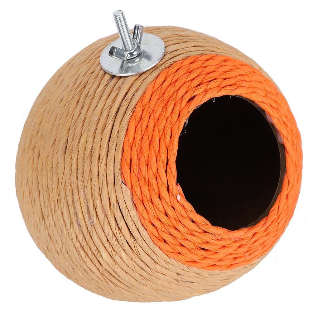 

Тканые птичьи гнезда ручной работы из скорлупы кокоса, инкубационная клетка для гнезда, пещера для попугаев, хомяков