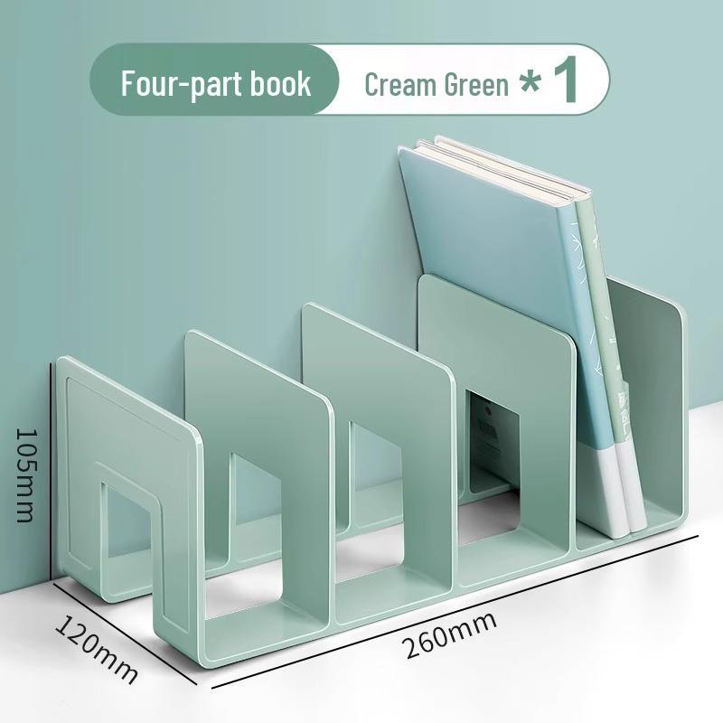

Book Stand & Clip: Desktop Bookshelf & Storage Rack Divider for Students