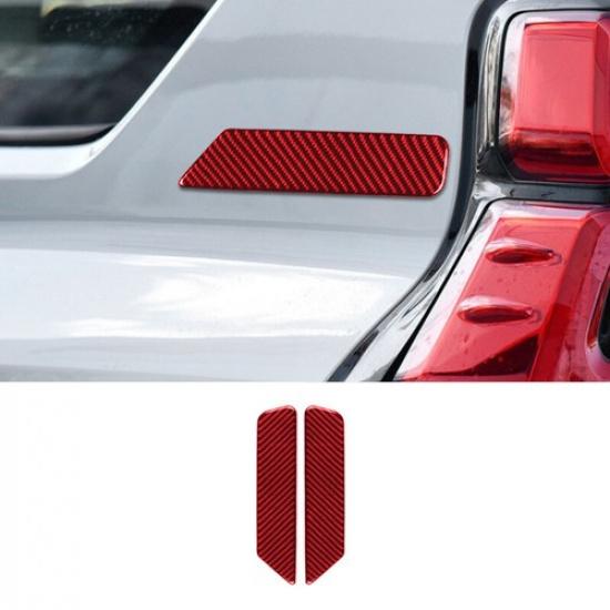 Пара красных углеродных волоконных защитных накладок на кузов автомобиля от царапин для Toyota Prado 10-18