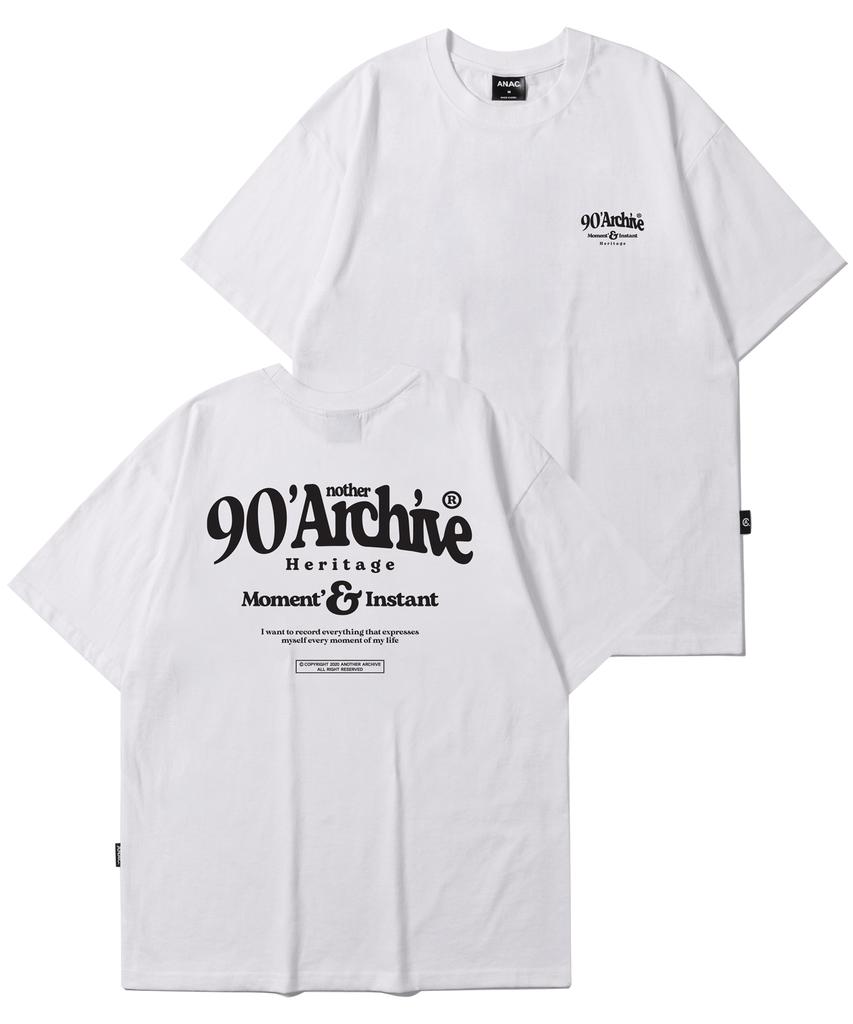 ANOTHER ARCHIVE 90S Heritage Logo Short Sleeve T-Shirt_Navy