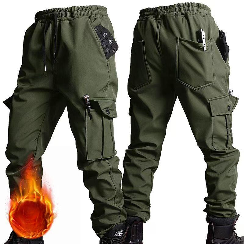 Men's Work Clothes Plush Warm Autumn Winter Clothing Wear-resistant Labor Protection Clothes Dirt Resistant  Set