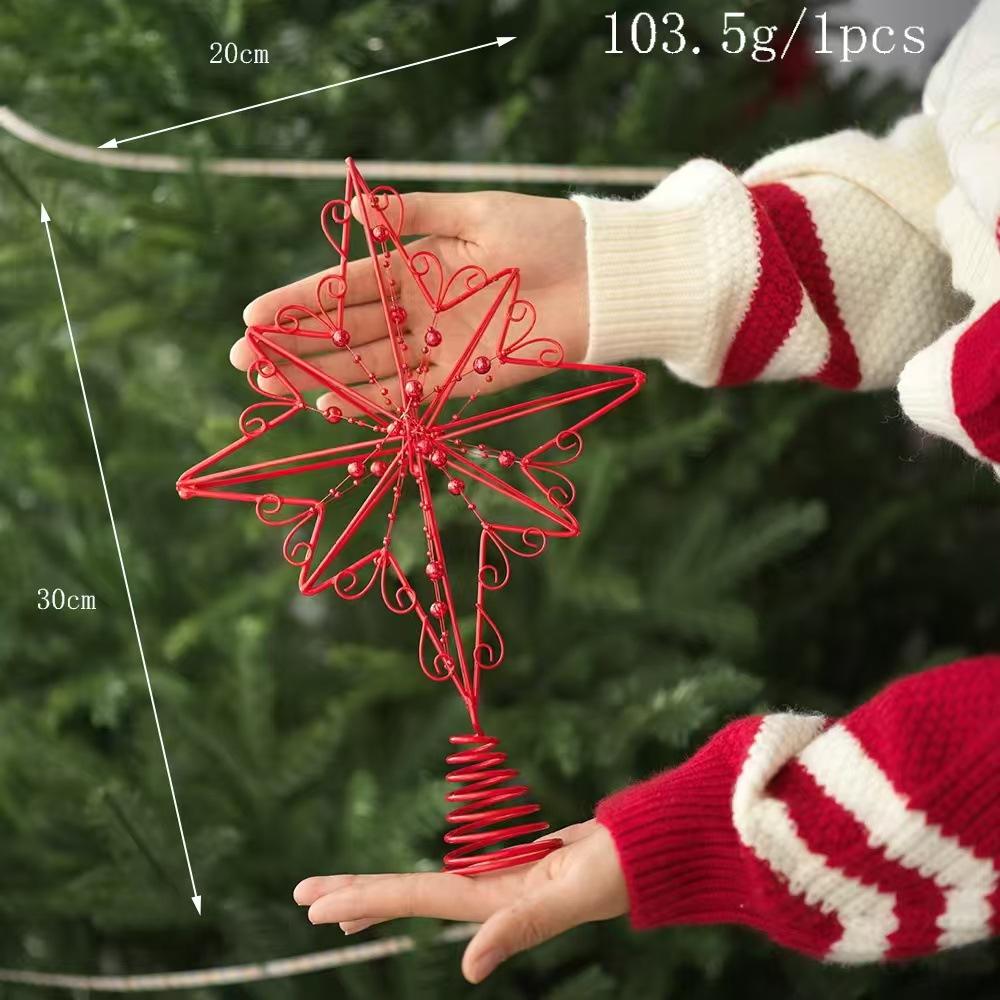 Creative Snowflakes Glitter Christmas Tree Decoration Christmas Tree Topper Christmas Tree Star Light Up Party Props 2026