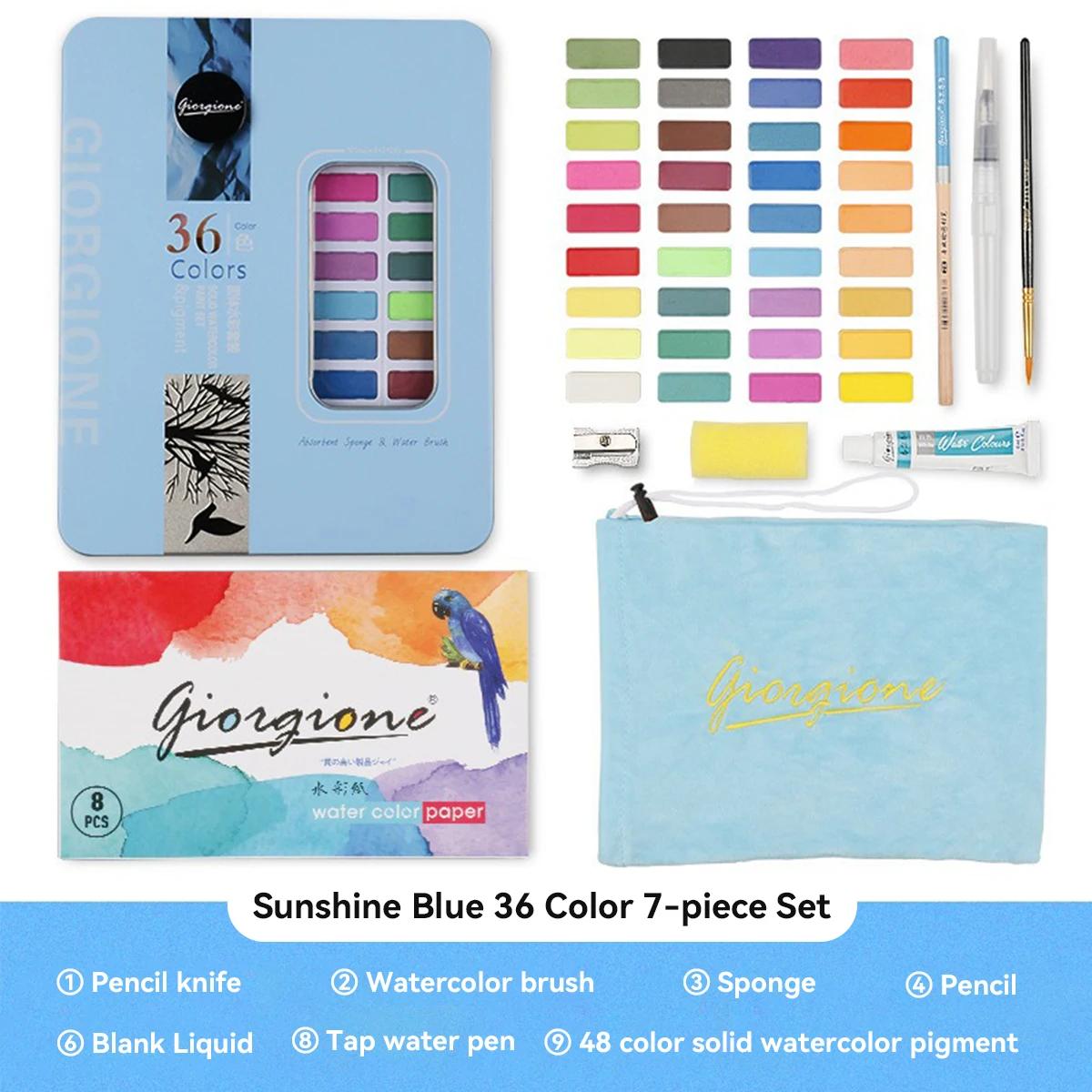 

Наборы акварельных красок 36/48 цветов Giorgione Акварельные Водные Краски Пигмент Масляные Краски Школьная Живопись Рисование Художественные Принадлежности