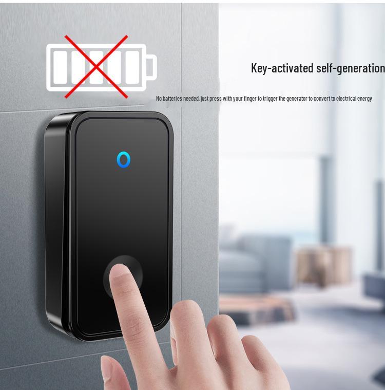 Wireless Waterproof Self-Powered Doorbell for Home - Ultra-Long Range, Battery-Free Smart Remote for Elderly Assistance